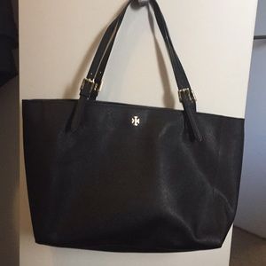 Tory Burch Black Saffiano Leather York Tote